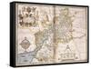 Gloucester(Shire), 1579-Christopher Saxton-Framed Stretched Canvas