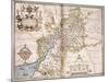 Gloucester(Shire), 1579-Christopher Saxton-Mounted Giclee Print