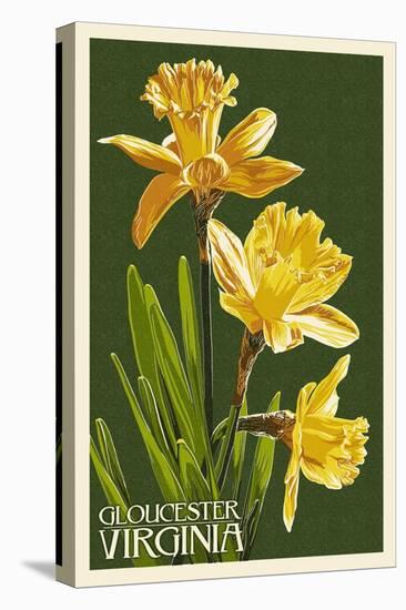 Gloucester, Virginia - Daffodil-Lantern Press-Stretched Canvas