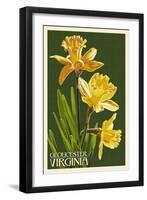 Gloucester, Virginia - Daffodil-Lantern Press-Framed Art Print