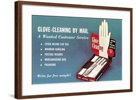 Glove Cleaning by Mail-null-Framed Art Print