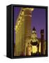 Glow at Luxor Temple-Jim Zuckerman-Framed Stretched Canvas