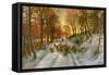 Glowed with Tints of Evening Hours-Joseph Farquharson-Framed Stretched Canvas