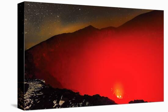 Glowing Active 700M Wide Volcanic Crater of Volcan Telica with Lava Vents Far Below-Rob Francis-Stretched Canvas