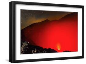 Glowing Active 700M Wide Volcanic Crater of Volcan Telica with Lava Vents Far Below-Rob Francis-Framed Photographic Print