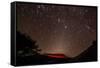 Glowing Active Volcanic Crater of Volcan Telica at Night with Star Trails and Shooting Star-Rob Francis-Framed Stretched Canvas