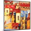 Glowing City Art Painting-null-Mounted Art Print
