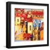 Glowing City Art Painting-null-Framed Art Print