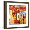 Glowing City Art Painting-null-Framed Art Print