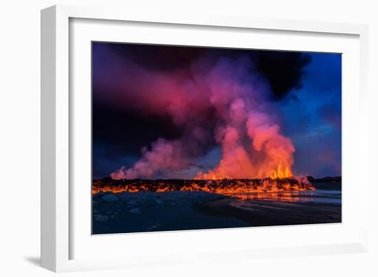 Glowing Lava, Eruption at the Holuhraun Fissure, Bardarbunga Volcano, Iceland-Ragnar Th Sigurdsson-Framed Photographic Print