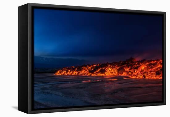Glowing Lava from the Eruption at the Holuhraun Fissure, Near the Bardarbunga Volcano-null-Framed Stretched Canvas