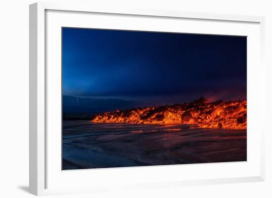 Glowing Lava from the Eruption at the Holuhraun Fissure, Near the Bardarbunga Volcano-null-Framed Photographic Print