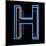 Glowing Letter H Isolated On Black Background-Andriy Zholudyev-Mounted Art Print