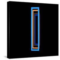 Glowing Letter I Isolated On Black Background-Andriy Zholudyev-Stretched Canvas