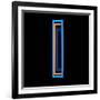 Glowing Letter I Isolated On Black Background-Andriy Zholudyev-Framed Art Print