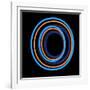 Glowing Letter O Isolated On Black Background-Andriy Zholudyev-Framed Art Print