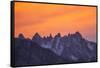 Glowing Orange Clouds at Sunset over the Sierra Crest-Michael Qualls-Framed Stretched Canvas