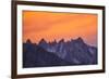 Glowing Orange Clouds at Sunset over the Sierra Crest-Michael Qualls-Framed Photographic Print