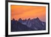 Glowing Orange Clouds at Sunset over the Sierra Crest-Michael Qualls-Framed Photographic Print