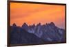 Glowing Orange Clouds at Sunset over the Sierra Crest-Michael Qualls-Framed Photographic Print