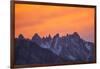 Glowing Orange Clouds at Sunset over the Sierra Crest-Michael Qualls-Framed Photographic Print