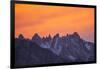 Glowing Orange Clouds at Sunset over the Sierra Crest-Michael Qualls-Framed Photographic Print