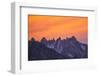 Glowing Orange Clouds at Sunset over the Sierra Crest-Michael Qualls-Framed Photographic Print