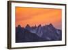 Glowing Orange Clouds at Sunset over the Sierra Crest-Michael Qualls-Framed Photographic Print