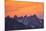 Glowing Orange Clouds at Sunset over the Sierra Crest-Michael Qualls-Mounted Photographic Print