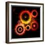 Glowing Techno Gears-Viktorus-Framed Art Print