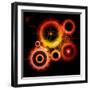 Glowing Techno Gears-Viktorus-Framed Art Print