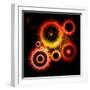 Glowing Techno Gears-Viktorus-Framed Art Print