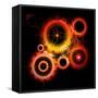 Glowing Techno Gears-Viktorus-Framed Stretched Canvas