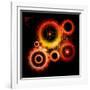 Glowing Techno Gears-Viktorus-Framed Art Print