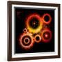 Glowing Techno Gears-Viktorus-Framed Art Print