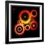 Glowing Techno Gears-Viktorus-Framed Art Print