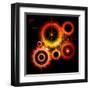Glowing Techno Gears-Viktorus-Framed Art Print
