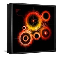 Glowing Techno Gears-Viktorus-Framed Stretched Canvas