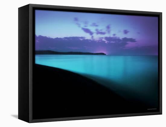 Glowing Turquoise Blue Waters-Jan Lakey-Framed Stretched Canvas