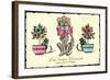 Glückwunsch Geburtstag, Hund Mit Brief, Katzen, Blumen-null-Framed Giclee Print