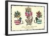 Glückwunsch Geburtstag, Hund Mit Brief, Katzen, Blumen-null-Framed Giclee Print