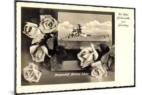 Glückwunsch Geburtstag, Panzerschiff Admiral Scheer-null-Mounted Giclee Print