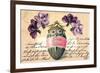 Glückwunsch Ostern, Bemaltes Osterei, Veilchen-null-Framed Giclee Print