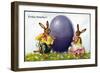 Glückwunsch Ostern, Hasenpärchen Mit Osterei-null-Framed Giclee Print