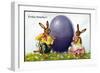 Glückwunsch Ostern, Hasenpärchen Mit Osterei-null-Framed Giclee Print