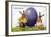 Glückwunsch Ostern, Hasenpärchen Mit Osterei-null-Framed Giclee Print