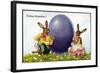 Glückwunsch Ostern, Hasenpärchen Mit Osterei-null-Framed Giclee Print