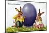 Glückwunsch Ostern, Hasenpärchen Mit Osterei-null-Mounted Premium Giclee Print