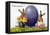 Glückwunsch Ostern, Hasenpärchen Mit Osterei-null-Framed Stretched Canvas