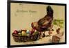 Glückwunsch Ostern, Henne Mit Küken, Ostereier-null-Framed Giclee Print